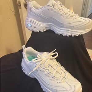 Skechers Women's D'Lites Fresh Start Memory Foam Lace-up Sneaker Fashion
